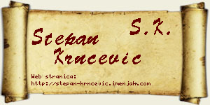 Stepan Krnčević vizit kartica